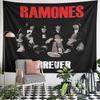 Ramones Forever Band Tapestry Wall Hanging Retro Punk Decor for Bedroom Living Room Dorm Room Fan Gift