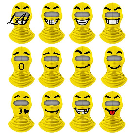 Digital Print Mask Funny Expression Balaclava Ski Mask Windproof Face with Dust Proof Cycling Neck Gaiter Winter Full Hood for Skiing Snowboarding