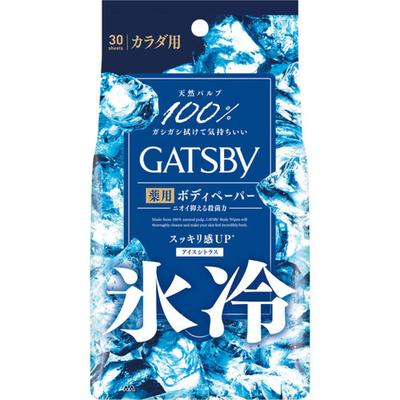 Бумажный дезодорант для тела Gatsby Ice Ice Citrus, эконом-тип, 30 листов