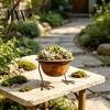 Outdoor Plant Container Metal Bird Foot Planter Bowl, Vintage Chicken Duck Paw Base Small Succulents Sculptural Flower Bowl Pot, Rustproof Flowerpot