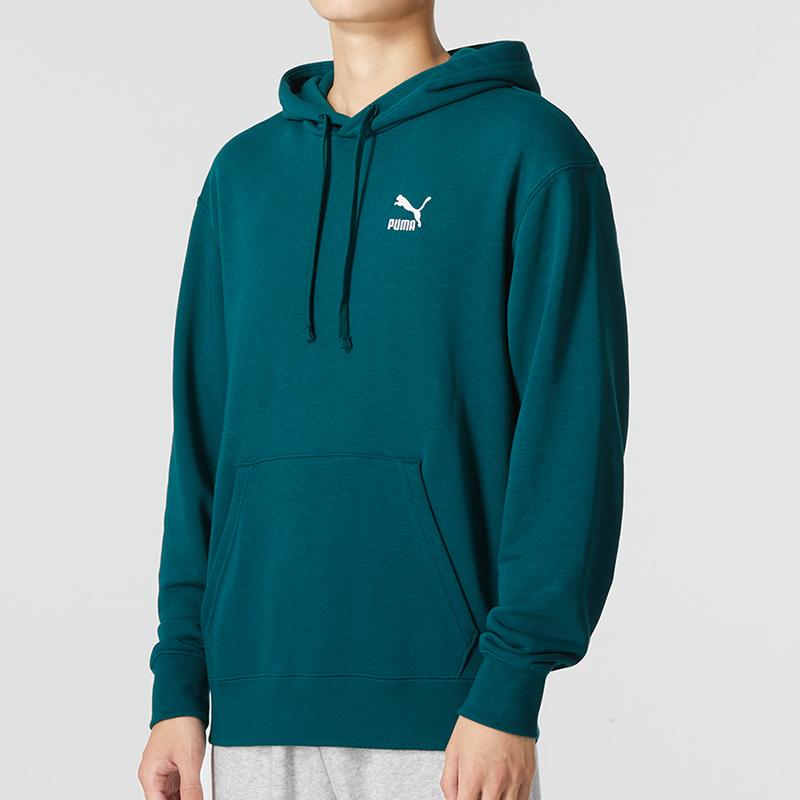 PUMA Sweatshirts Men's Peacock Green Hooded Moderate Regular 537849-24