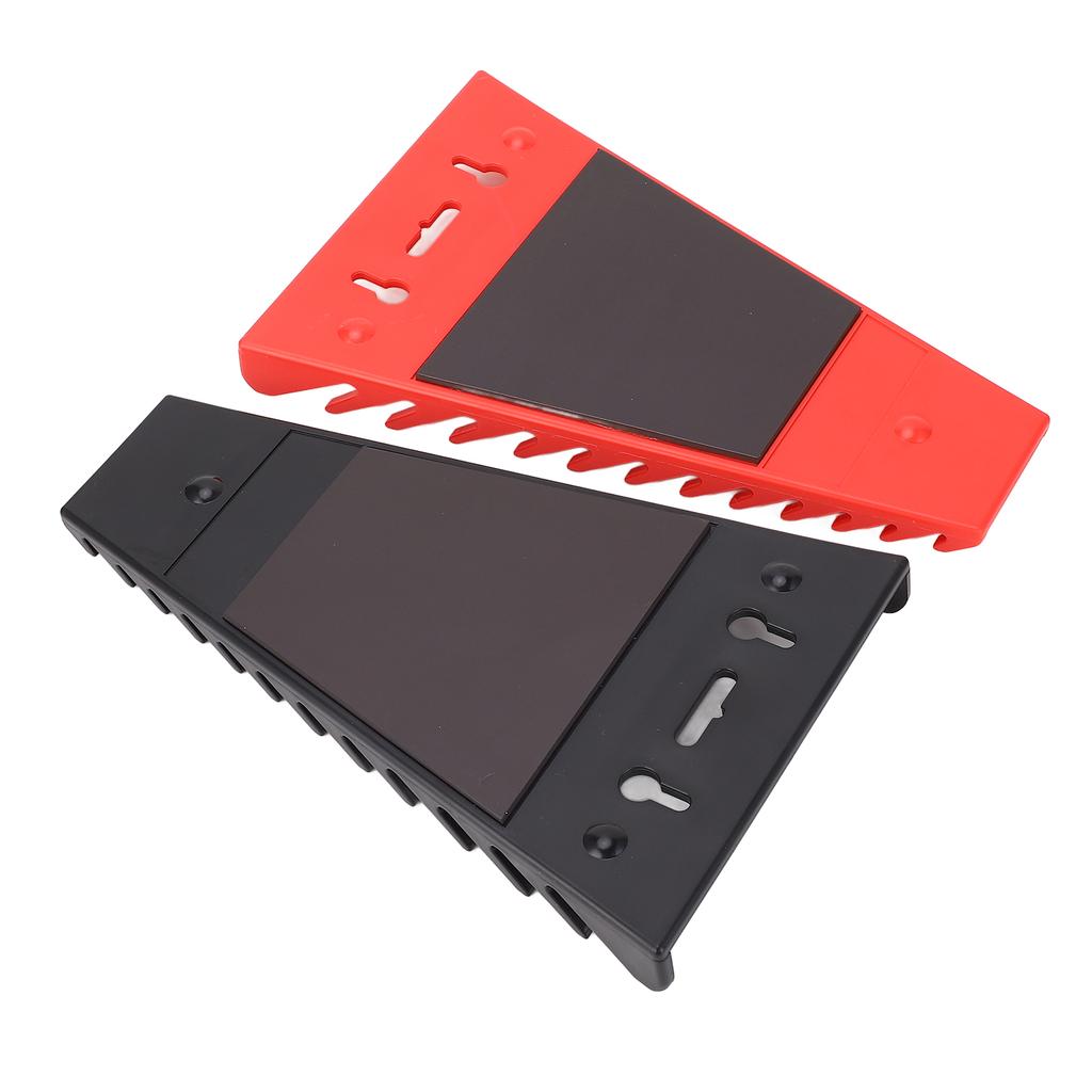 2 шт. Магнитный органайзер для ключей, 24 слота, подвижный держатель для ключей из АБС-пластика, цвет красный, черный