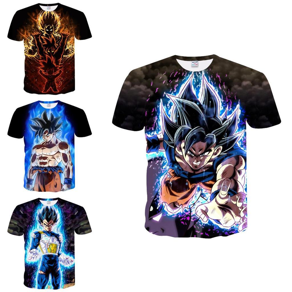 Яркая летняя футболка Dragon Ball Z Гоку Супер Сайян 3D-принт Повседневная футболка Мужская Женская Топ