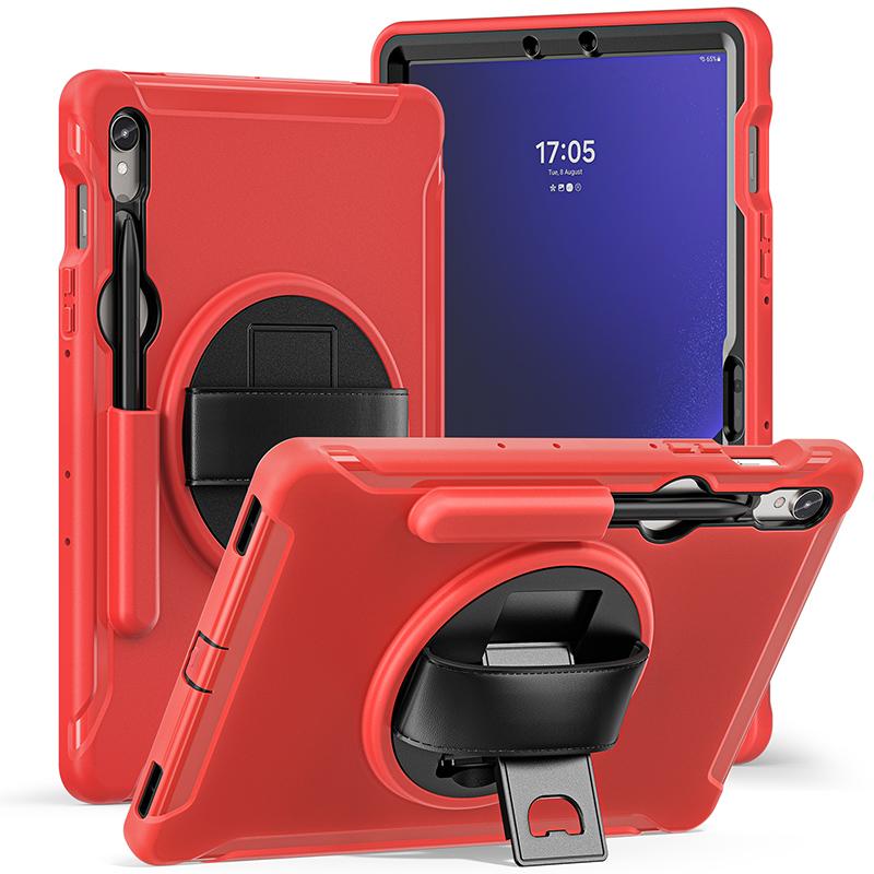 Hand Strap case for Samsung Galaxy Tab S9/S8/S7 Universal 11 Inch Shockproof Heavy Duty with Pencil Holder Kickstand