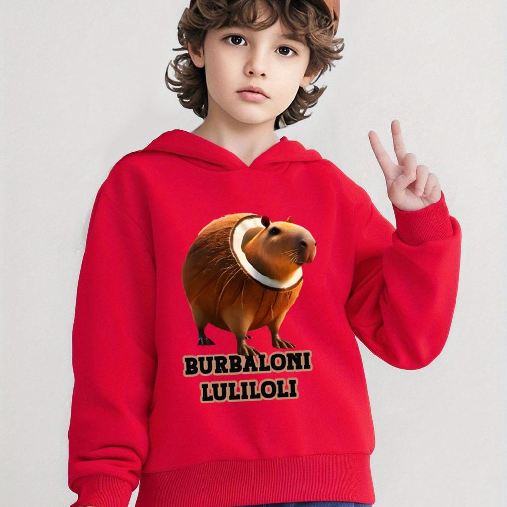 Burbaloni Luliloli Italian Brainrot Meme Hoodies Sweatshirt Boys Girls Funny Cartoon Hoodie Autumn Fashion Pullover Kids Clothes