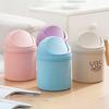 Candy Color Desktop Trash Can Trash Can With Lid Storage Bin Plastic Paper Basket Trash Can