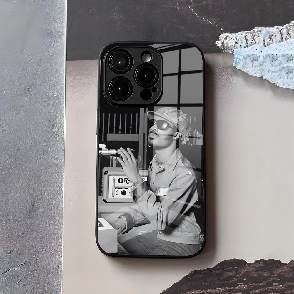 S-Stevie Wonder Phone Case For IPhone 17 Air 16 E Pro Max 15 14 13 Mini 12 Pro 11 Max Plus Black Glass Cover