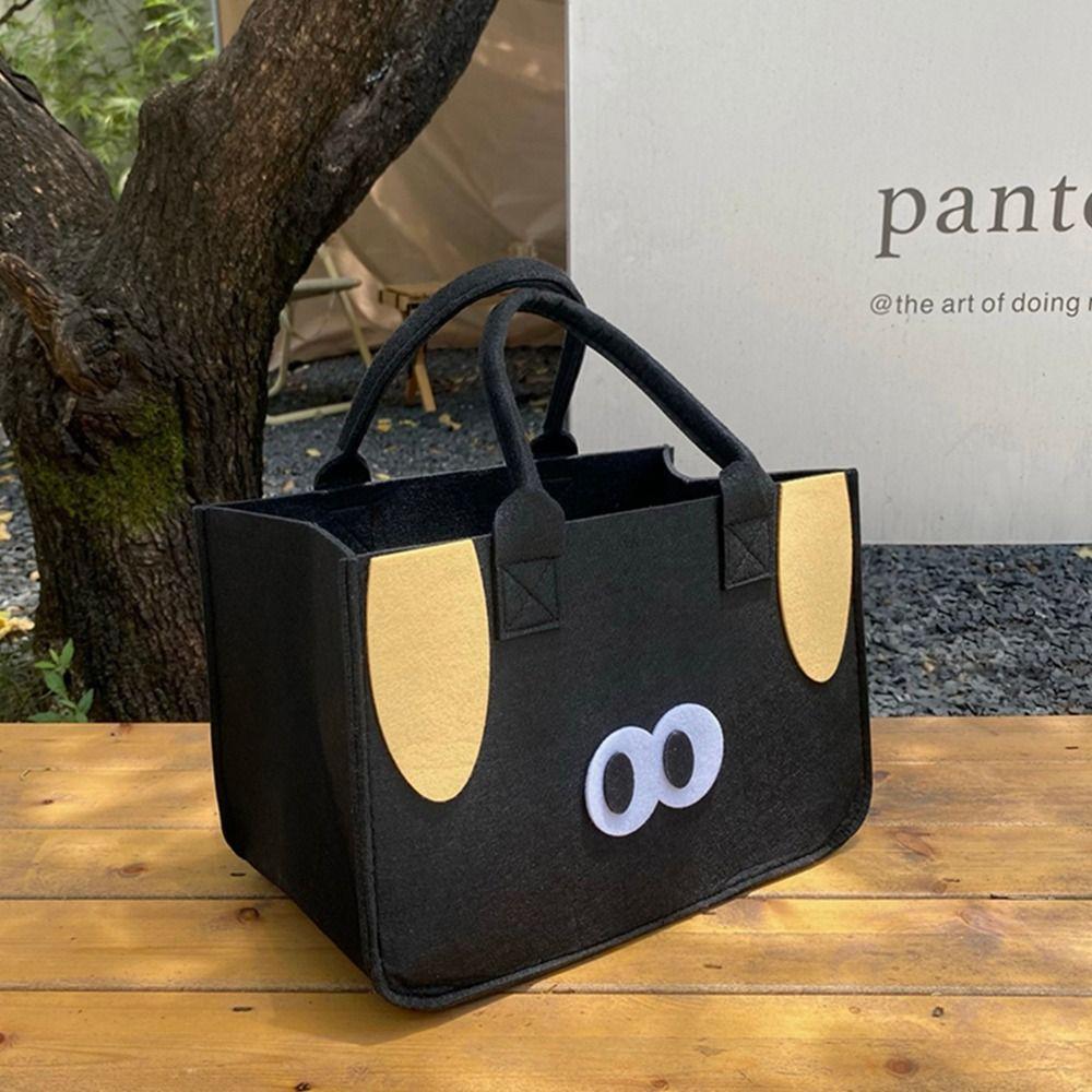 Felt Tote Bag Shopping Bag Multi-function Handbag Food Storage Bag Picnic Bag Women Lunch Bag