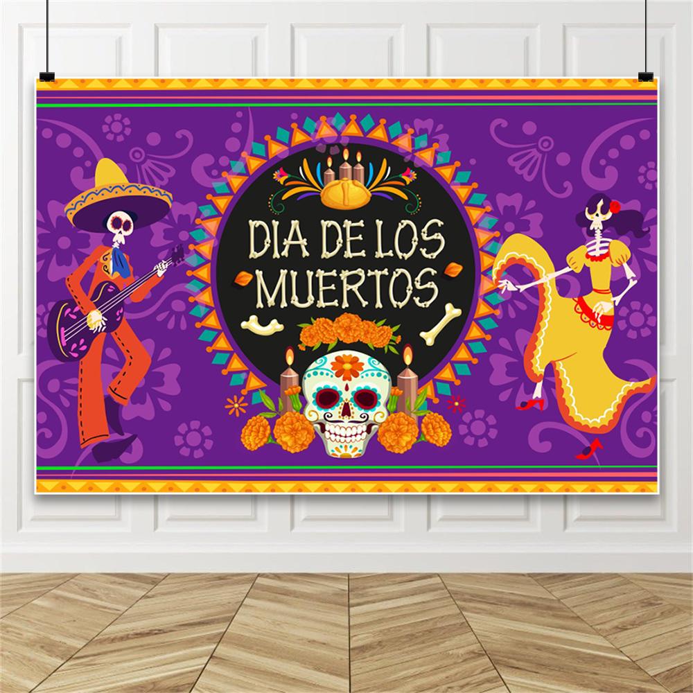 Yeele Day of The Dead Photography Backdrop Fiesta Cinco DeMayo Skull Birthday Wedding Mexican Carnival Party Decor Background