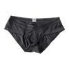 Men Briefs Solid Color Low-rise Ice Silk Briefs U-Convex Large Space Not Tight