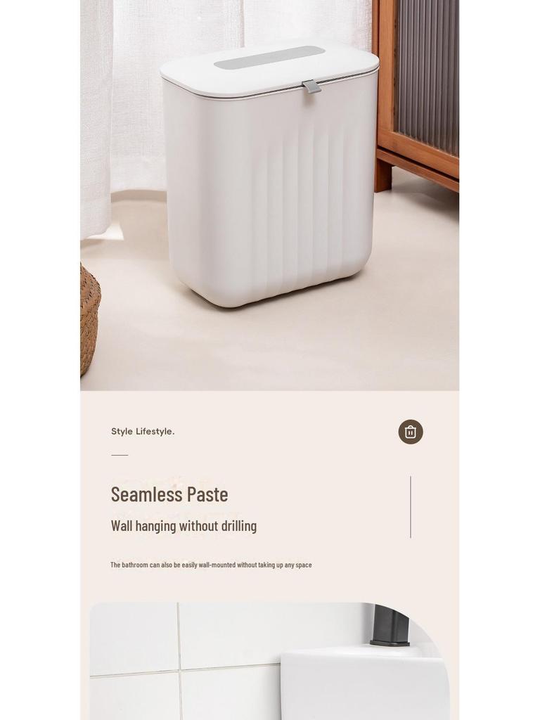 25 новых настенных мусорных баков: Крышка с двумя отверстиями, без проколов, ручка из силикона, материал ПП