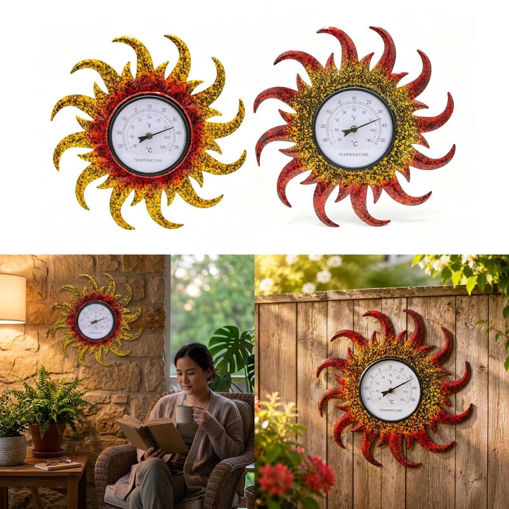 Outdoor Thermometer Wall Metal Indoor Decorative Waterproof Iron To