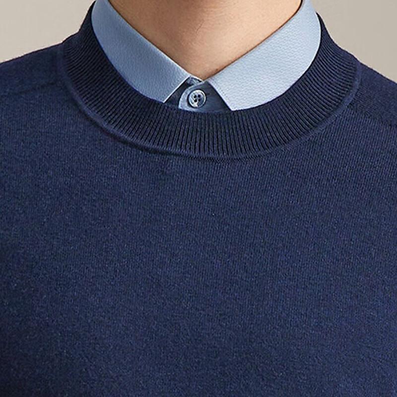 YOUNGOR Hemp Blend Round Neck Wool Sweater YYHM615246FBA