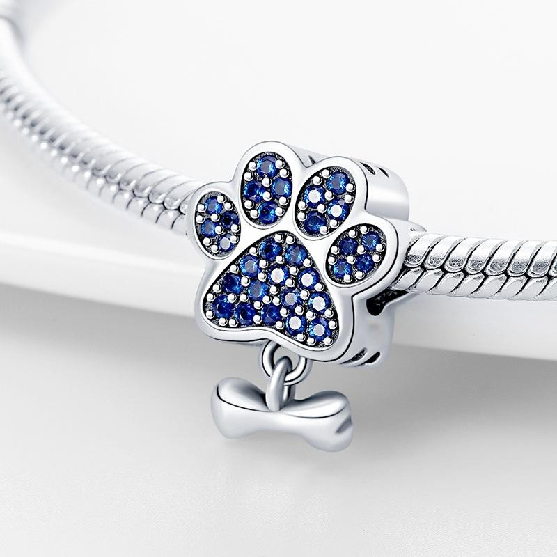 Plated 925 Silver YouthCute Claw Charms Fit 925 Charms Bracelet Beads Jewelry Gifts for Women