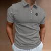 Летняя новая модная повседневная рубашка поло с принтом, мужская рубашка поло с коротким рукавом на молнии, мужская одежда