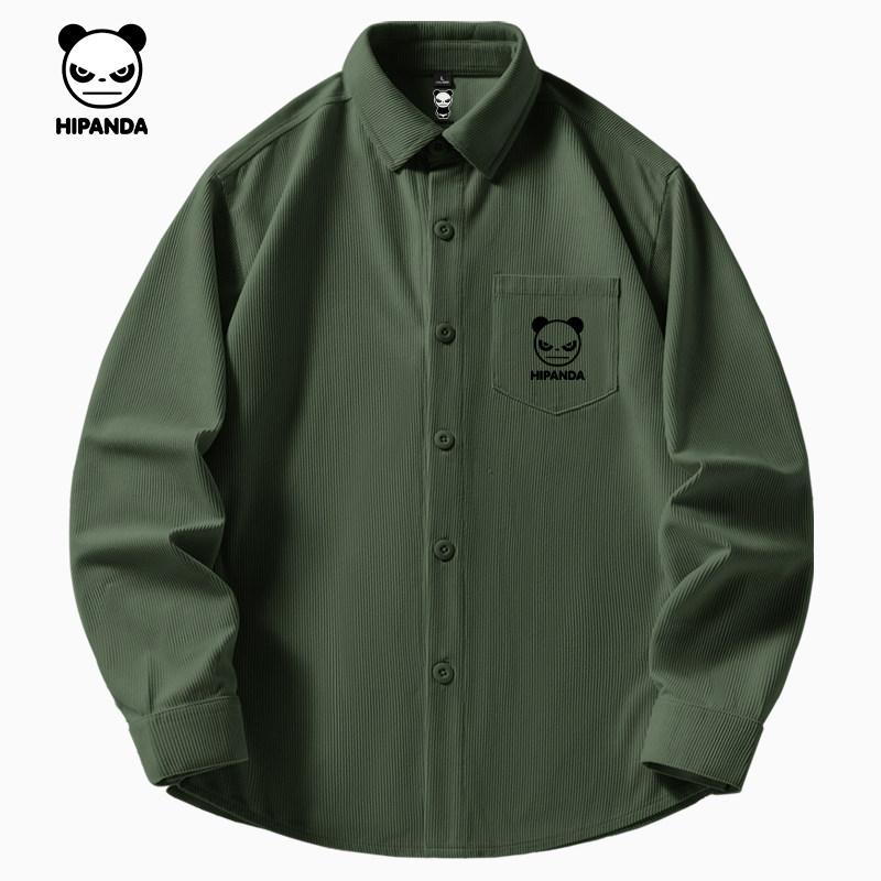 Hello Hipanda Panda American Casual Basic Long-Sleeved Shirt