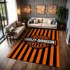 Harley Davidson Biker Flames Carpet Home Decor Doormat Art Room Christmas Gifts
