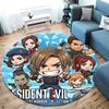 Resident Evil Round Area Rug Carpet Rug For Living Room Bedroom Sofa Playroom Decor Nonslip Floor Mat