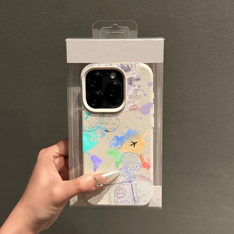 Чехлы для телефона в стиле почтовых штемпелей со всего мира Для iPhone 17 Pro Max 16 15 14 13 12 11 XS Max X XR 7 8 Plus 16E 17 Air Cover