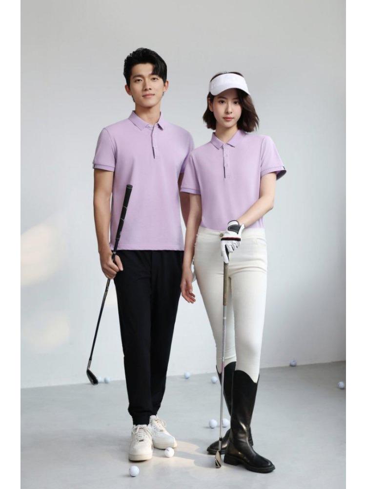 Однотонная футболка Летняя мужская и женская с лацканами и короткими рукавами YG-188