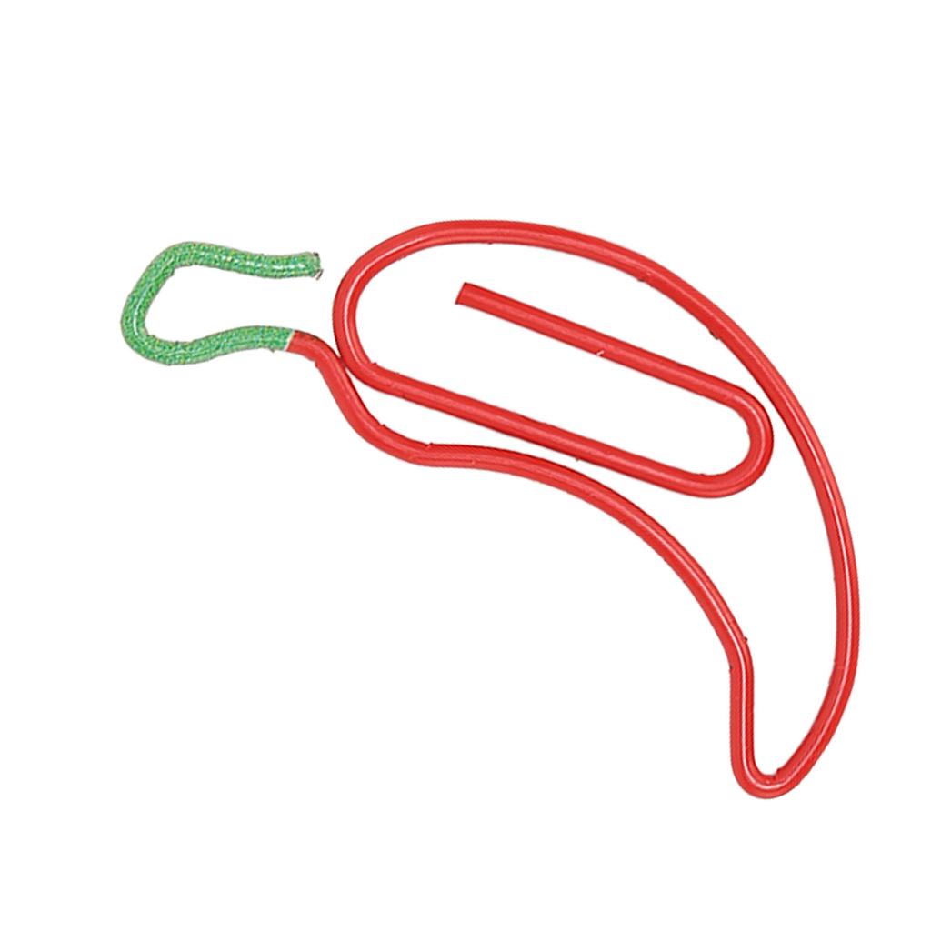 100 шт. скрепок в форме перца с повышенной устойчивостью к скольжению, защита от ржавчины, металлические милые скрепки для