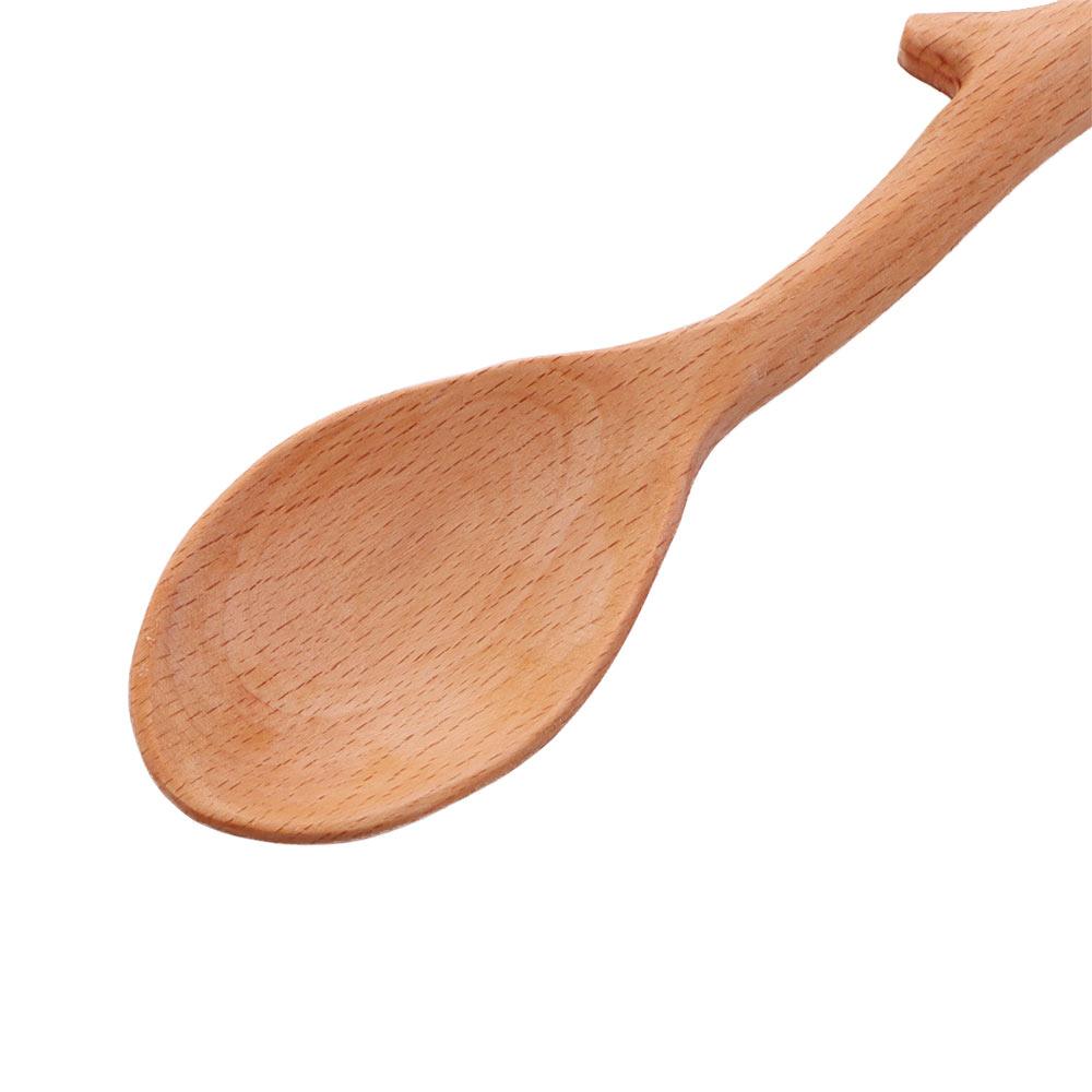 Natural Wood Flatware Tableware Mixing Kitchen Utensil Wooden Spoon Soup Spoon Stirring Spoon