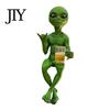 Whimsical Alien Decor Resin with Beer Glass Figurine, Decorative Desktop Ornament, Creative Table Figurine Decoration for Home Living Room Bedroom