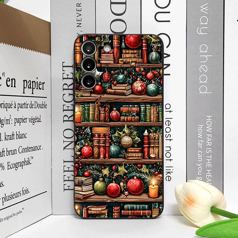 Рождественские украшения Книжная полка Печать книги Чехол для телефона для Honor Huawei 200 100 PRO 80 90 70 Lite X9 X8 Magic 7 6 5Pro Мягкий чехол
