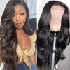 Передние парики с кружевом Body Wave из человеческих волос, предварительно выщипанные, с кружевной вставкой, без клея, бразильские парики из человеческих волос для черных женщин