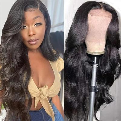 Передние парики с кружевом Body Wave из человеческих волос, предварительно выщипанные, с кружевной вставкой, без клея, бразильские парики из человеческих волос для черных женщин