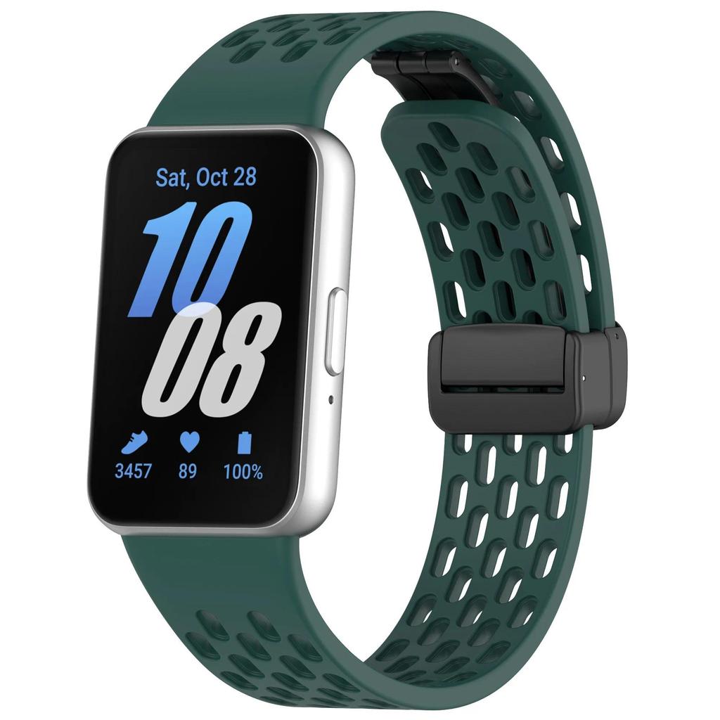 Сетчатый силиконовый ремешок с магнитной пряжкой для Samsung Fit 3, спортивный дышащий ремешок для часов, сменный браслет для Samsung Galaxy Fit 3