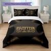Led Zeppelin Print 3Pcs Bedding Set Duvet Cover With Two Pillowcases Soft Bed Linen For Household Bedroom