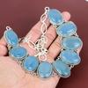Aquamarine Gemstone Necklace 925 Sterling Silver Necklace Vintage Jewelry Adjustable Chain Necklace Handmade Amazing Jewelry Gifts For Wife