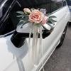 Лента Свадебный Автомобиль Цветочный Романтический Свадебный Бант Украшение Цветок Церемония Вечеринка Декор