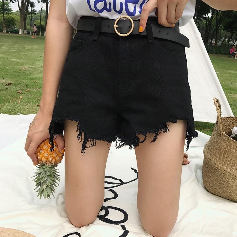 Летние женские джинсовые шорты, классические винтажные повседневные джинсы с высокой талией, женские шорты, брюки