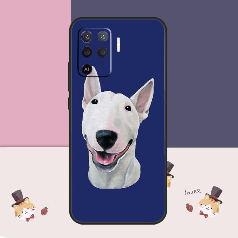 Чехол для собаки Английский бультерьер для OPPO A78 A98 A58 A18 A96 A76 A16 A17 A77 A15 A5 A9 A74 A94 A52 A72 A53S A54S A57S