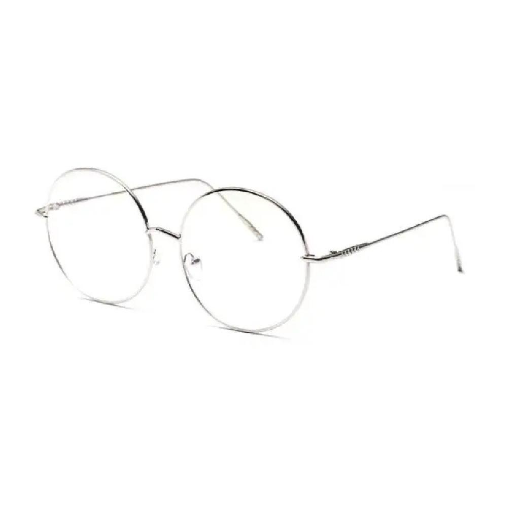 Oversized Round Metal Anti Blue Light Woman Reading Glasses Men Clear Lens Vintage Eyeglasses Presbyopia Large Computer Goggles