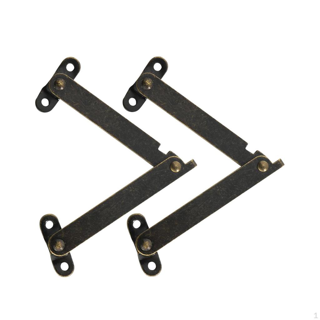 2 шт., складные опорные петли для крышки, подъемная стойка для шкафа, железный материал, демпферная петля для дерева