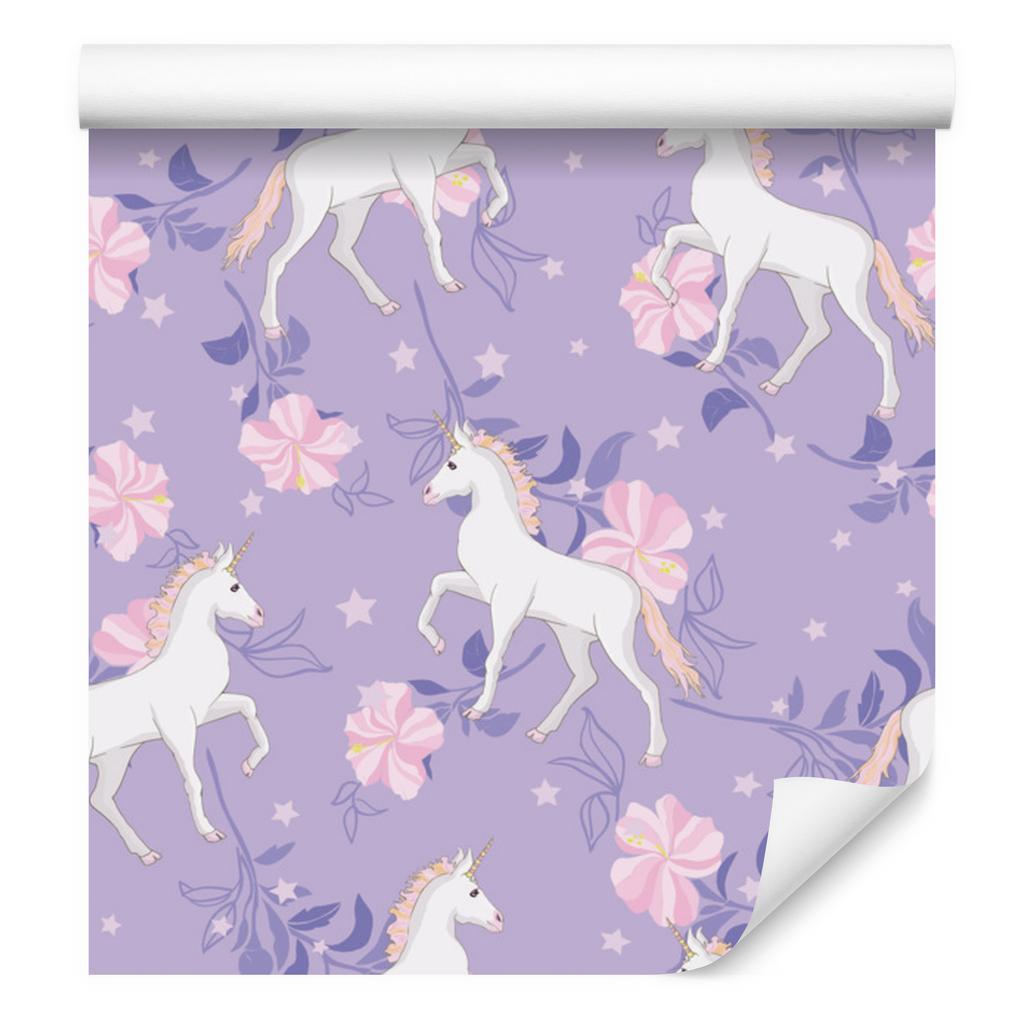 Unicorns and flowers wallpaper for living room and bedroom 50x1000