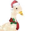 Christmas Light-up Duck Ornament Lighted Acrylic 2D Duck Decoration with Scarf And Santa Hat Outdoor Duck Ornament for Yard Garden Patio Lawn Holiday