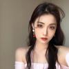 Chinese Fox Mask Folding Fan Asymmetrical Long Tassel Earrings For Women Girls Cherry Blossom Ear Hook Christmas Jewelry