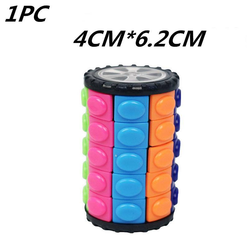 TOBEFU 3D Magic Corn Cube Tower Puzzle Speed Cube Wheel Rotating Game Cubos Cylindrical Toys for Children Educational Gifts