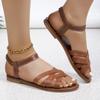 Сандалии женские летние туфли женские сандалии на плоской подошве с римскими ремешками дизайнерская обувь женские уличные пляжные сандалии Sandalias De Mujer