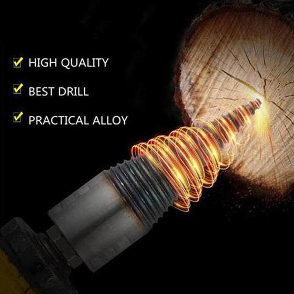 4 шт./компл., сверло для раскалывания дров, шестигранная/квадратная/круглая ручка, 32/38/42 мм, высокоскоростная сталь, дровокол, дрель, конус, деревообрабатывающий электроинструмент