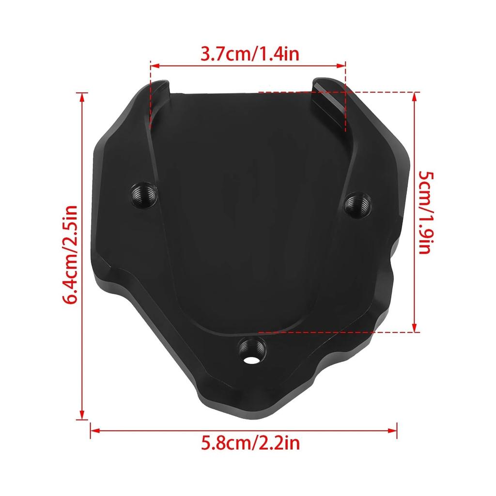 Motorcycle CNC Kickstand Extension Plate Foot Side Stand Extension Extended Support Plate Pad for