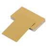 50Pcs Impressive Blanks Laser Mark Engraved Metal Business Visiting Name Cards (Yellow)