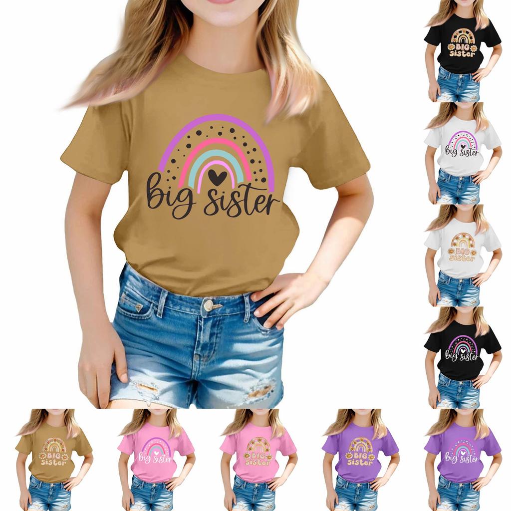 Toddler Girl Boy T-Shirts Kids Top Boys And Girls Printed Short Sleeved T-shirt