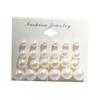 12 Pairs New Women Fashion Faux Pearl Round Ear Stud Earring Set Wedding Party