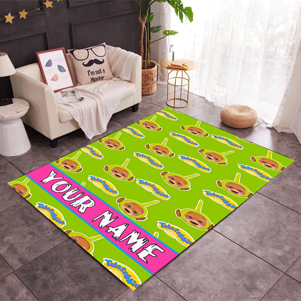 Green Alien Adventure Personalized Name Carpet Design for Outdoor Hallway Dining Room Kitchen Anti-slip Rug Decorate Offices