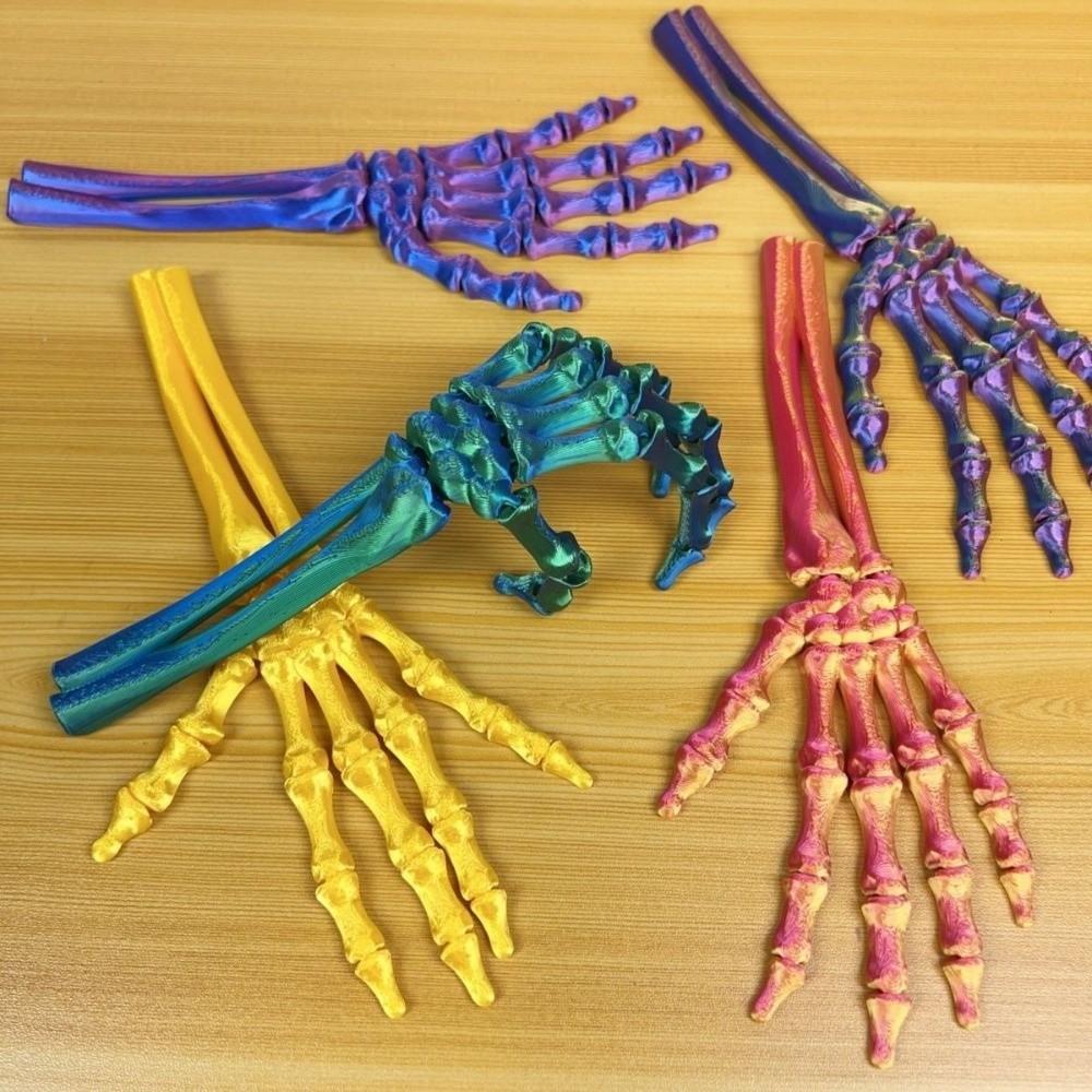 3D Printed Movable Joint Skeleton Claw Flexible Human Skeleton Palm Model Home Desktop Decor